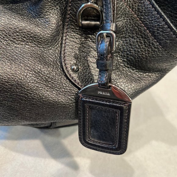 Prada Black Vitello Daino Satchel Bag - Picture 9 of 15